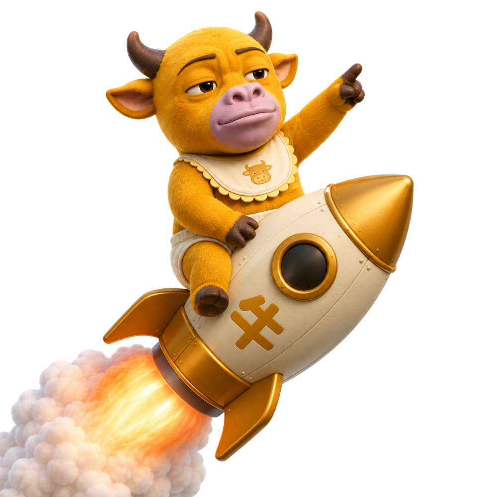 BABY牛来 riding a rocket